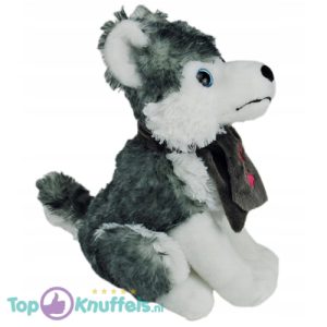 Husky Hond met Sjaal Pluche Knuffel 30 cm