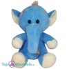 Olifant Blauw Zittend Dierentuin Pluche Knuffel 23 cm