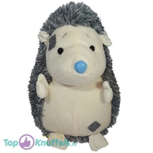 Egel Staand (Grijs/Wit) Pluche Knuffel 20 cm