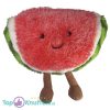 Watermeloen met Gezicht en Beentjes Pluche Knuffel 25 cm
