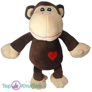 Aap met Hartje Pluche Knuffel 25 cm