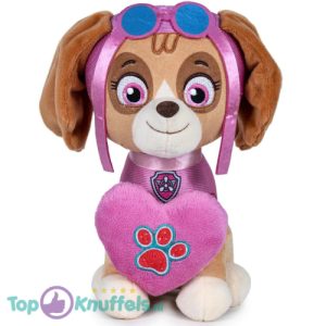 Skye met Hart Paw Patrol Pluche Knuffel 20 cm