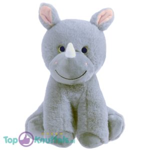 Neushoorn (Grijs) Dierentuin Pluche Knuffel 28 cm