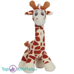 Giraffe (Oranje/Wit) Dierentuin Pluche Knuffel 27 cm