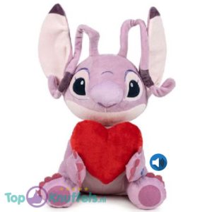 Angel met Hart en Geluid - Disney Lilo & Stitch Pluche Knuffel 35 cm