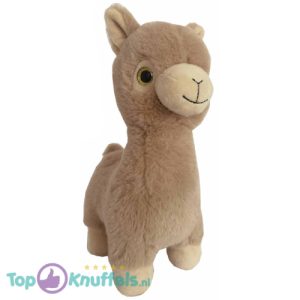 Lama Bruin Dierentuin Pluche Knuffel 28 cm