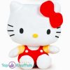 Hello Kitty Zittend (Rood/Geel) Pluche Knuffel 25 cm