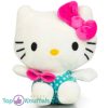 Hello Kitty Sailor Sweeties (Turquoise met Wit Stippen) Pluche Knuffel 15 cm