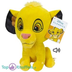 Simba Happy Disney The Lion King Pluche Knuffel met Geluid 30 cm