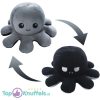 Octopus Mood Pluche Knuffel (Grijs/Zwart) 15 cm