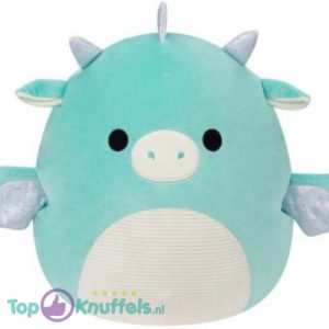 Squishmallows Miles Turquoise Draak Pluche Knuffel 50 cm