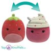 Squishmallows Flip-A-Mallow Scarlet & Cinnamon (Aardbei/Yoghurt) Pluche Knuffel 14 cm