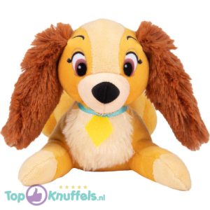 Lady en de Vagebond Liggend Disney Pluche Knuffel met Geluid 28 cm