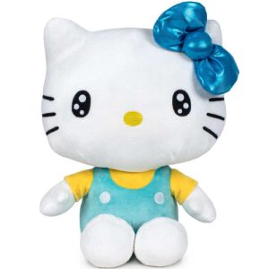 Hello Kitty (Turquoise/Geel) 50th Anniversary Pluche Knuffel 18 cm