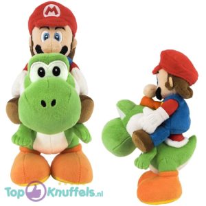 Mario en Yoshi - Super Mario Pluche Knuffel 21 cm