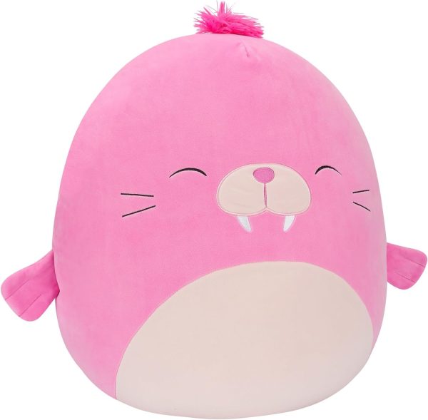 Squishmallows Pepper Roze Walrus Pluche Knuffel 65 cm XXL