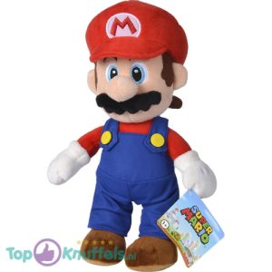 Super Mario Pluche Knuffel (Blauw/Rood) 30 cm