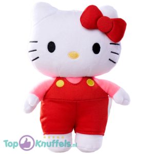 Hello Kitty (Rood/Roze) Super Style Pluche Knuffel 25 cm