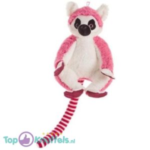 Ringstaartmaki Roze Dierentuin Pluche Knuffel 20 cm