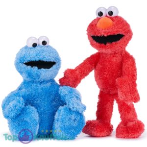 Elmo + Cookie Monster Sesamstraat Pluche Knuffel Set 38 cm