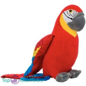 Papegaai Vogel Rood Pluche Knuffel 20 cm