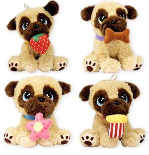 Hond met Eten Kawaii Pluche Knuffel 18 cm