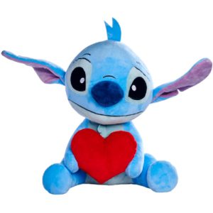 Stitch met Hart - Lilo & Stitch Disney Pluche Knuffel XL 60 cm