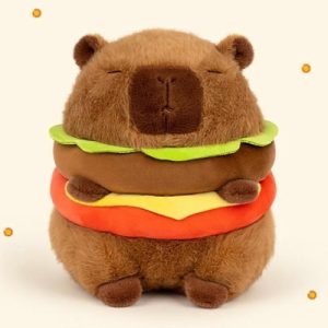 Capybara Hamburger Pluche Knuffel 23 cm – Capibara