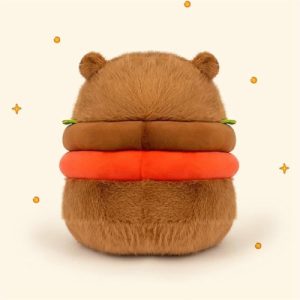 Capybara Hamburger Pluche Knuffel 23 cm – Capibara