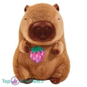Capybara met kleine Aardbei Pluche Knuffel 23 cm – Capibara
