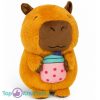 Capibara met Bubble Tea Pluche Knuffel 30 cm