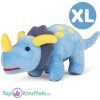 Triceratops Blauw Dinosaurus Pluche Knuffel 50 cm