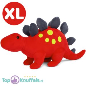 Stegosaurus Rood Dinosaurus Pluche Knuffel 50 cm