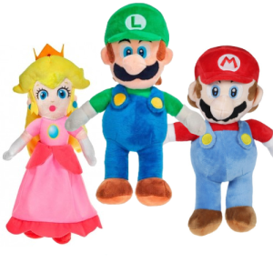 Super Mario Set van 3 Pluche Knuffel 21 cm (Mario/Luigi/Peach)