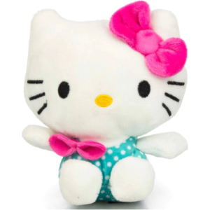 Hello Kitty Sailor Sweeties (Turquoise met Wit Stippen) Pluche Knuffel 15 cm