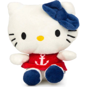 Hello Kitty Sailor Sweeties (Rood met Anker) Pluche Knuffel 15 cm