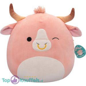 Squishmallows Howland Roze Stier Pluche Knuffel XL 50 cm