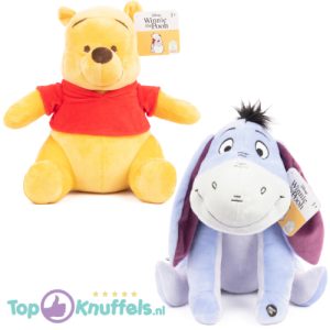 Winnie + Iejoor met Geluid Disney Pluche Knuffel Set 20 cm