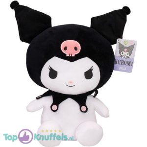 Kuromi (Zwart) Hello Kitty Snuggly Pluche Knuffel 27 cm