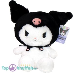 Kuromi (Zwart) Hello Kitty Fluffy Pluche Knuffel 35 cm