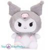 Kuromi (Grijs) Hello Kitty Fluffy Pluche Knuffel 30 cm