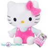 Hello Kitty Zittend (Turquoise/Roze) Pluche Knuffel 25 cm