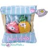 Molang Snack Zakje (Cupcake en Ananas) Pluche Knuffel 26 cm