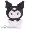Kuromi (Zwart) Hello Kitty Fluffy Pluche Knuffel 30 cm