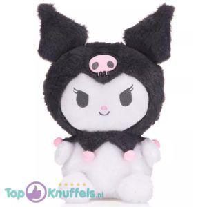 Kuromi (Zwart) Hello Kitty Fluffy Pluche Knuffel 30 cm