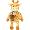 Giraffe met Mini Aap Pluche Knuffel Dier 30 cm