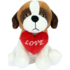 Sint Bernard Hond met Hart Pluche Knuffel 18 cm