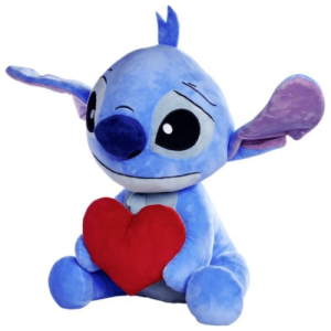Stitch met Hart - Lilo & Stitch Disney Pluche Knuffel XL 60 cm