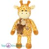 Giraffe met Mini Aap Pluche Knuffel Dier 30 cm