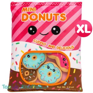 Snack Zakje met Donuts Pluche Knuffel XL 50 cm
